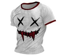 YINROM Halloween Tshirt Bloody Problem Solved Shirt Problem Solved T Shirt Short Sleeve T Shirts for Men Sleeve Im Fine Bloody Shirt I'm Ok It's Not My Blood Shirt Im Fine Shirt