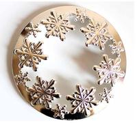 YINSHIU Candle Topper Metal Candles Jar Candle Cover Candle Topper Accessories, Prefect Gift for Yankee(3.22 IN)(Snowflake Silver)