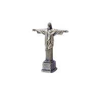 YINSHIU Jesus Statue Jesus Cross Statue Metal Metal Jesus Crucifix Christian Gifts Jesus Christ Crucifix Wall Cross Catholic Gifts (silvery)