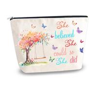 YINSSA Congratulations Gifts for Women Makeup Bag College Graduation Gifts for Her Christmas Gifts for Teacher Daughter Inspirational Gifts for Coworker Gifts for Women, she do