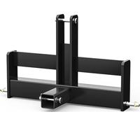 YINTATECH 3 Point Hitch Receiver for Category 1 with 2" Receiver and Suitcase Weight Brackets, Black