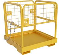 YINTATECH Forklift Safety Cage 36"x36",Forklift Work Platform 1150LBS Capacity,Heavy Duty Steel Forklift Basket Man Platform with 3 Chain,Perfect for Aerial Work