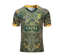 YINTE 2020 South Africa Springbok 7S Rugby Jersey World Cup 2019 Cotton Jersey Graphic T-Shirt 100th Anniversary Edition Fans T-Shirts Short Sleeve Training Sportswear Pol XL