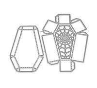 Yintiod Halloween Coffin Scrapbooking Cutting Stencils for Sizzix Big Shot Cuttlebug/and Other Cutting Machines