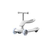 YINTMI 2-in-1 Children's Scooter, Suitable for Boys and Girls Aged 1-6 Years, Baby Stroller, Balance Bike, Can Be Sat on Or Ridden (Grey)