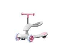 YINTMI 2-in-1 Children's Scooter, Suitable for Boys and Girls Aged 1-6 Years, Baby Stroller, Balance Bike, Can Be Sat on Or Ridden (Pink)