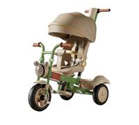 YINTMI Children Folding Tricycle, Suitable from 0-6 Years Baby, Large Baby Stroller, Pushchair, Lightweight Pedal Bike, Walking Bike (Green)
