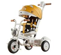YINTMI Children Folding Tricycle, Suitable from 0-6 Years Baby, Large Baby Stroller, Pushchair, Lightweight Pedal Bike, Walking Bike (Tiger)