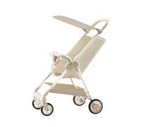 YINTMI Lightweight Folding for Sitting or Lying Down Pushchair, Suitable from 0-3 Years Baby, Small Baby Stroller, Four-Wheeler Trolley, Can Sit or Recline (White)