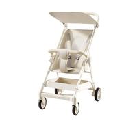 YINTMI Lightweight Folding for Sitting or Lying Down Pushchair, Suitable from 0-3 Years Baby, Small Baby Stroller, Four-Wheeler Trolley, No Lying Down (White)