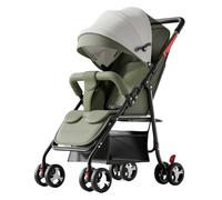 YINTMI Lightweight Folding for Sitting or Lying Down Pushchair, Suitable from 0-4 Years Baby, Large Baby Stroller, Four-Wheeler Trolley, Pull Over on Both Sides (Green)