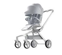 YINTMI Lightweight Folding for Sitting or Lying Down Pushchair, Suitable from 5 Months - 6 Years Baby, Small Baby Stroller, Four-Wheeler Trolley (Silver)