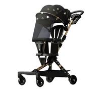 YINTMI Lightweight Folding for Sitting or Lying Down Pushchair, Suitable from 6 Months - 3 Years Baby, Small Baby Stroller, Four-Wheeler Trolley (Black)