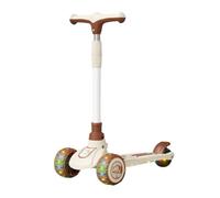 YINTMI Multi-Functional Children's Scooter, Suitable from 2-10 Years Baby, Sitting and Riding Pedal Three in One Baby Tricycle, Surfing Hummer Wheel Music Lighting (Brown)