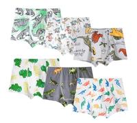 Yintry Boys Boxer Shorts Cotton Briefs Soft Dinosaur Pattern Little kids Toddler Underwear 6 Pack, 2-9 Years