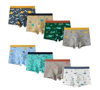 Yintry Boys Boxer Shorts Cotton Briefs Soft Dinosaur Pattern Little kids Toddler Underwear 8 Pack, 2-12 Years