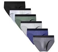 Yintry Mens Underwear 6 Pack - Ultra Soft Stretch Briefs for Men with Comfortable Leg Openings(6 Black & 6 Assorted Colors)