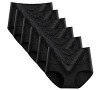 Yintry Underwear for Women High Waisted Knickers Stretchy Cotton Panties Slight Tummy Control Pants 6 Pack