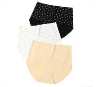 Yintry Women's High Waist Underwear Seamless Knickers Ice Silk Brief Breathable Mesh Panties Ladies Full Coverage Panty 3-Pack