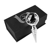 YINUO HJSR0001 Metal Diamante Cristallo Palla Tappo Della Bottiglia Vino Salva Vino Con Pacco Regalo Per il Regalo Di Natale (Cristallo Pulire)