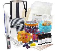 YINUO LIGHT Candle Making Kit DIY Supplies of Scented Candles with Beeswax Dyes Fragrances Oils Melting Pot Thermometer Candle Wicks Stickers Tins Set for Adults DIY Starter