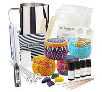 Yinuo Mirror Candle Making Kit DIY Supplies of Scented Candles with Beeswax Dyes Fragrances Oils Melting Pot Thermometer Candle Wicks Stickers Tins Set for Adults DIY Starter