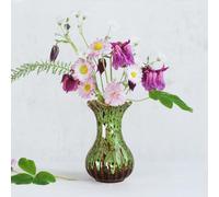 YINUOWEI Ceramic Vase, Modern Small Vases for Home Decor, Elegant Flower Vase Centerpiece for Tables, Office Desk, Room Decor, Fit for Housewarming, Wedding, Birthday (Green)
