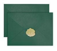 YINUOYOUJIA 50 PCS Pearl Green Envelopes A7,5 x 7 Green Shimmer Envelopes for Invitation,Perfect for Wedding Invitation Cards,Birthday RSVP Invite,Christmas 5.25 x 7.25 inches