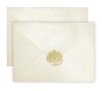 YINUOYOUJIA 50 PCS Pearl Ivory Envelopes A7,5 x 7 Ivory Shimmer Envelopes for Invitation,Perfect for Wedding Invitation Cards,Birthday RSVP Invite,5.25 x 7.25 inches