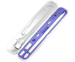 YINVA Pencil Case for Apple Pencil 1st/2nd Generation, Holder and Storage Box for iPad Pencil Accessories Tips (Purple)
