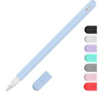 YINVA Sleeve Cover Compatible with Apple Pencil 2nd Generation, Grip Skin Case Accessories Compatible with iPad Pencil 2 Gen with Nib Cap (Blue)