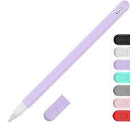 YINVA Sleeve Cover Compatible with Apple Pencil 2nd Generation, Grip Skin Case Accessories Compatible with iPad Pencil 2 Gen with Nib Cap (Purple)