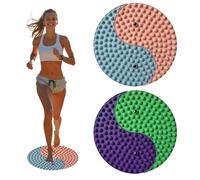 Yinyang Balance Foot Massage Mat 2 Pack, Tai ji Bagua Pattern with Magnetic Therapy, Custom Color Acupressure Reflexology Mat for Daily Relaxation, Detachable Design Fits Yoga/Office/Home Use