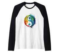 Yinyang Yoga Zen Yin Yang Meditation Raglan Baseball Tee