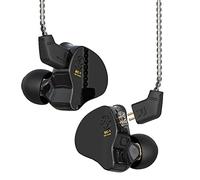 Yinyoo CCZ Melody 10mm Dual Magnetic Circuit In-Ear IEM Headphone, Earfins Design HiFi Deep Bass Earphone with 2PIN Detachable Cable for Audiophile(Black, without mic)