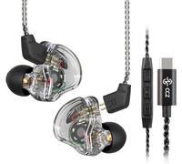 Yinyoo CCZ Melody USB C Earphones IEM Wired,Type C 1DD+1BA Hybrid Gaming In Ear Earbuds with 4N OFC Cable Compatibale for Sumsung S23/S22/Google Pixel 7/6/5/4(with Mic)
