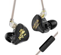 Yinyoo KBEAR K01 PRO Gaming Earphone IEM 1DD Wired Earbuds (Black,Wtih Mic)