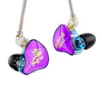 Yinyoo KBEAR K01 PRO Wired Earphone Gaming Earbuds Hifi IEM(Purple,No Mic)