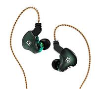 Yinyoo KBEAR KS2 in Ear Monitors, KB KS2 IEM Stereo Bass in-Ear Headphone with Mic, HiFi Over-Ear Headset Running Headphones, 1BA+1DD Hybrid Earphone for Musicians Stage Singer (With mic, Green)
