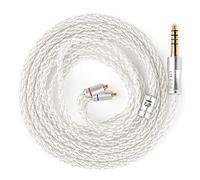 Yinyoo KBEAR MMCX IEM Cable, 5N 8Core OFC Silver Plated Earphones Upgrade Cable, 120cm HiFi In Ear Monitors MMCX Cable 4.4mm Jack Compatible with Shu-re SE846, Fi-iO FH3 for Musicians and Audiophiles