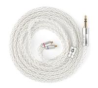 Yinyoo KBEAR MMCX IEM Cable, 5N 8Core OFC Silver Plated Earphones Upgrade Cable, 120cm HiFi In Ear Monitors MMCX Cable 3.5mm Jack Compatible with Shu-re SE215, SE535 for Musicians and Audiophiles
