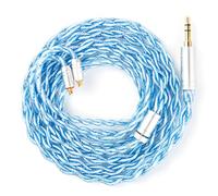Yinyoo KBEAR Palm Thunder Earphone Cable Jack 3.5mm MMCX Headphone Cable 120cm 4 Core Litz Coaxial Silver-Plated OCC Hifi Cable for In ear monitor Sh-ure SE215/SE425, UE900 so-ny IER-M9, Fii-O FH3