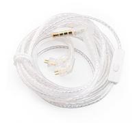 Yinyoo KBEAR ST10 High Purity Silver-Plated Upgrade Cable, Wired Earphone Detachable Replacement Wire Cable for KZ KZ ZST/ZST X/AS10/ES4/EDX/ES3/ES4/ZS10/BA10 (Bpins with Mic, Silver)