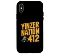 Yinzer Nation 412 Pittsburgh Steel City Pennsylvania Pride Case for iPhone X/XS