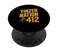 Yinzer Nation 412 Pittsburgh Steel City Pennsylvania Pride PopSockets Adhesive PopGrip