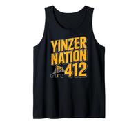 Yinzer Nation 412 Pittsburgh Steel City Pennsylvania Pride Tank Top