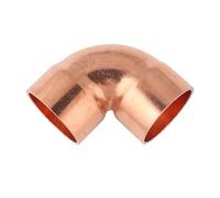 YINZHD 1/4" 3/8" 1/2" 6.35 8 10 14 15 16-219mm ID Pure Copper End Feed Solder 90 Degree Elbow Plumbing Fitting Coupler Air Conditioner(ID 25mm Wall 1.2mm)