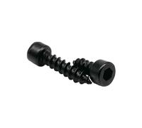 YINZHD 10/50X M2 .6 M3 .5 M4 M5 M6 Black Carbon 304 Stainless Steel Allen Hex Hexagon Socket Cap Round Head Wood Self Tapping Screw(Black carbon steel,25MM_M4 10PCS)