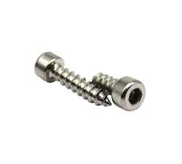 YINZHD 10/50X M2 .6 M3 .5 M4 M5 M6 Black Carbon 304 Stainless Steel Allen Hex Hexagon Socket Cap Round Head Wood Self Tapping Screw(304 stainless steel,30MM_M5 10PCS)