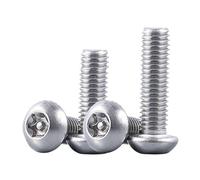 YINZHD 10pcs/lot M2 .5 M3 M4 M5 M6 M8 M10 A2-70 Stainless Steel Torx Button Head Tamper Proof Seecurity Screws(25mm x10pcs,M5)